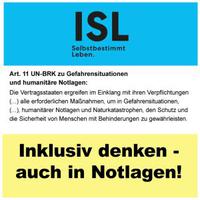 ISL-Grafik: Inklusiv denken - auch in Notlagen