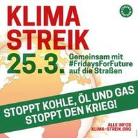 Plakat zum Klimastrike am 25.3.22