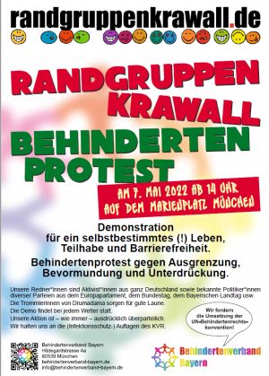 Plakat zum Protesttag am 7. Mai 2022 in München