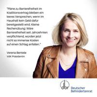 Statement mit Bild von Verena Bentele - Bildbeschreibung im Text