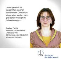 Plakat mit Statement von Andrea Fabris mit Bild - Text in Nachricht