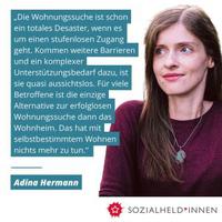 Sozialhelden-Plakat zum selbstbestimmten Wohnen - Text im Beitrag