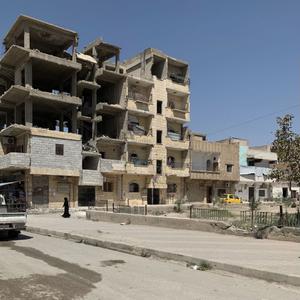 Zerstörts Wohnungen in Raqqa