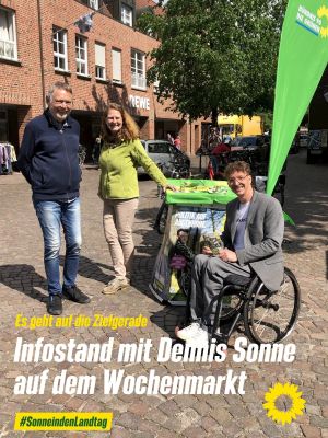 Wahlplakat von Dennis Sonne von den Grünen