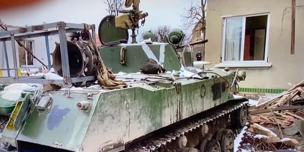 Foto zeigt gestoppten russischen Panzer