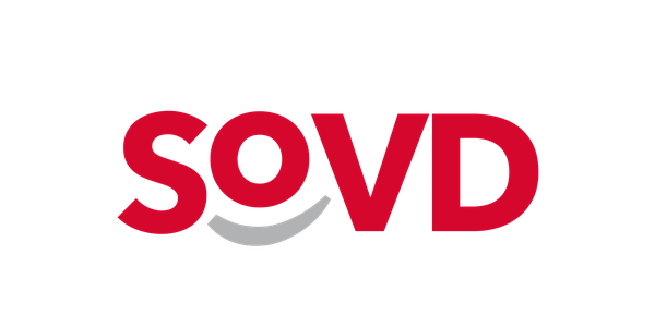 Logo SoVD mit helfender Hand unter dem o