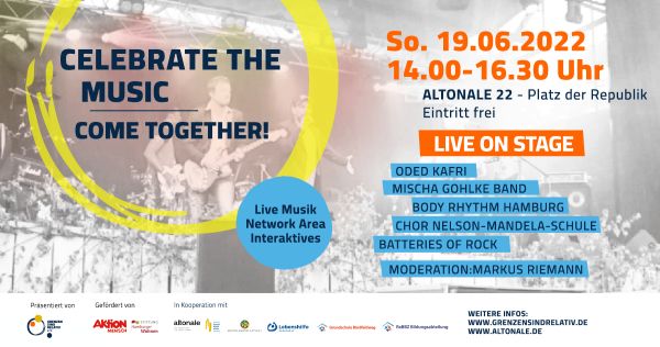 Plakat: Celebrate the music am 19.6.22