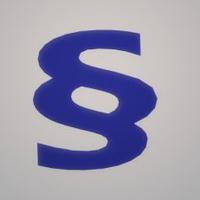 Blaues Paragraphenzeichen auf grauem Grund