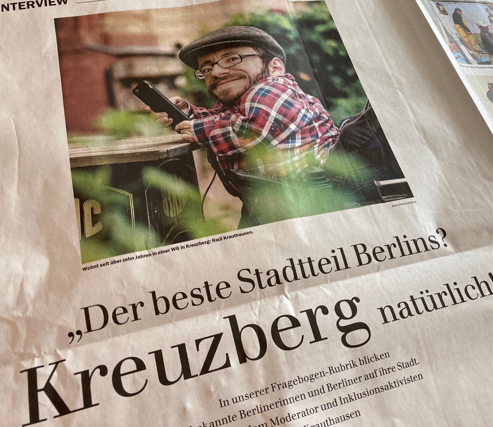 Ausschnitt aus Berliner Zeitung 30./31. Juli