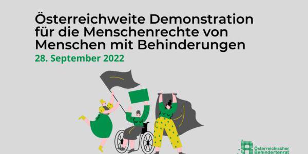 Sharpic des Österreichischen Behindertenrats zur Demo am 28.9.22