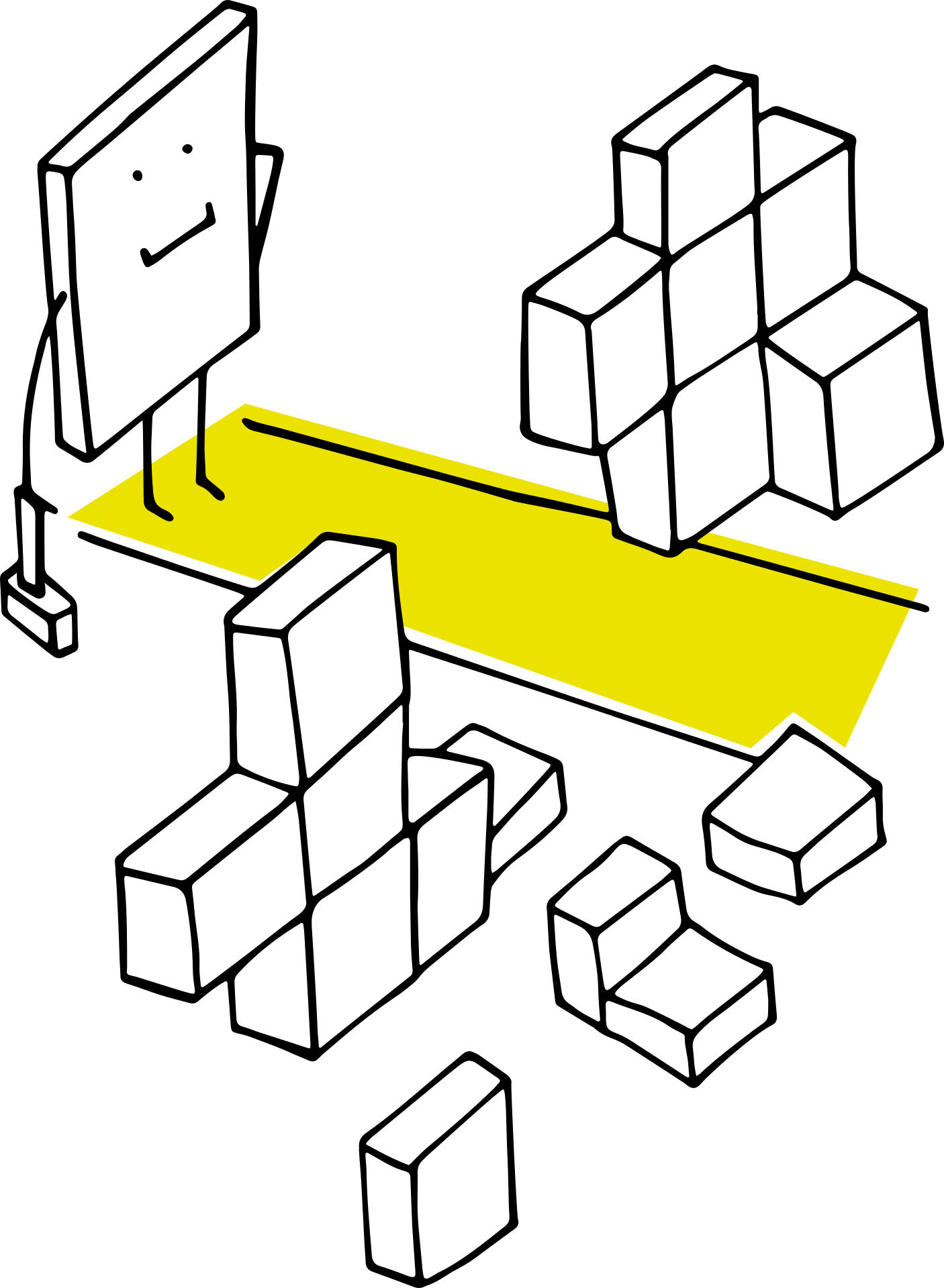 Bild einer Mauer durch welche ein Weg freigeräumt wurde