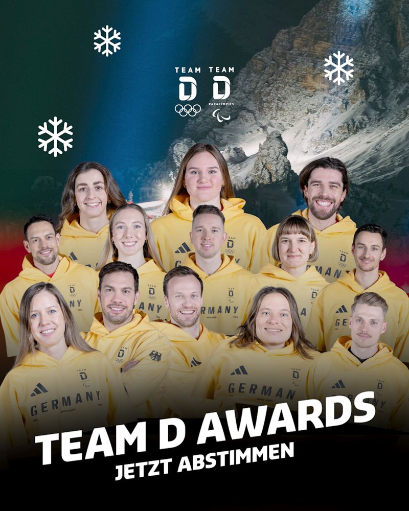 Gruppe von Sportlerinnen und Sportler im gelben Dress