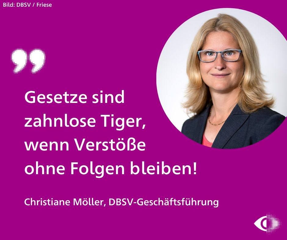 Sharepic mit Christiane Möller: Gesetze sind zahnlose Tiger, wenn Verstöße ohne Folgen bleiben