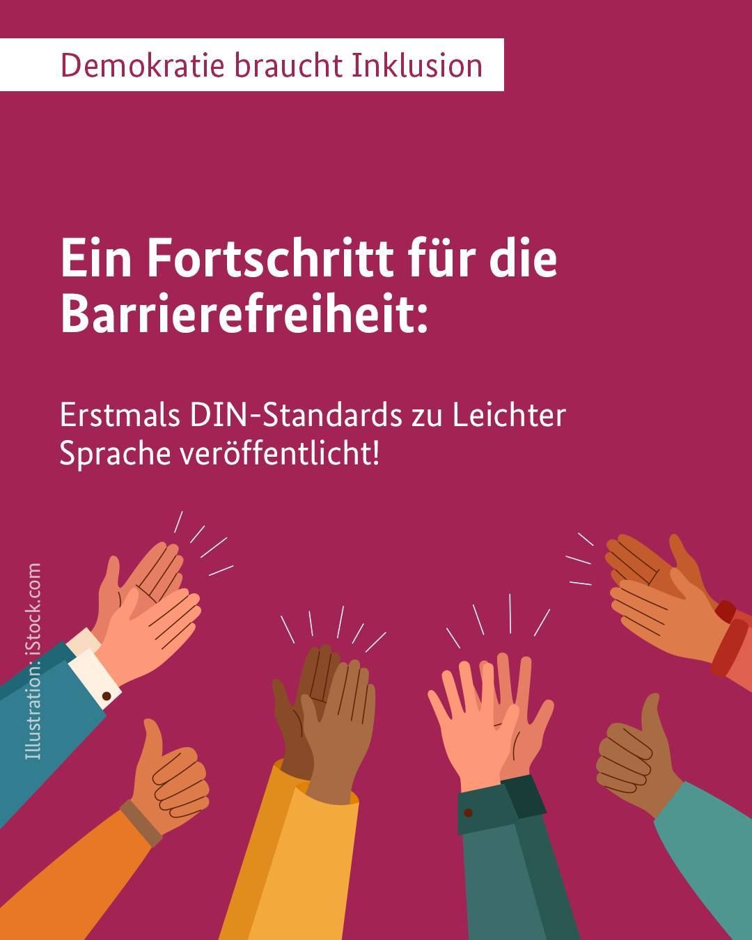 Sharepic zu den DIN-Empfehlungen zur Leichten Sprache