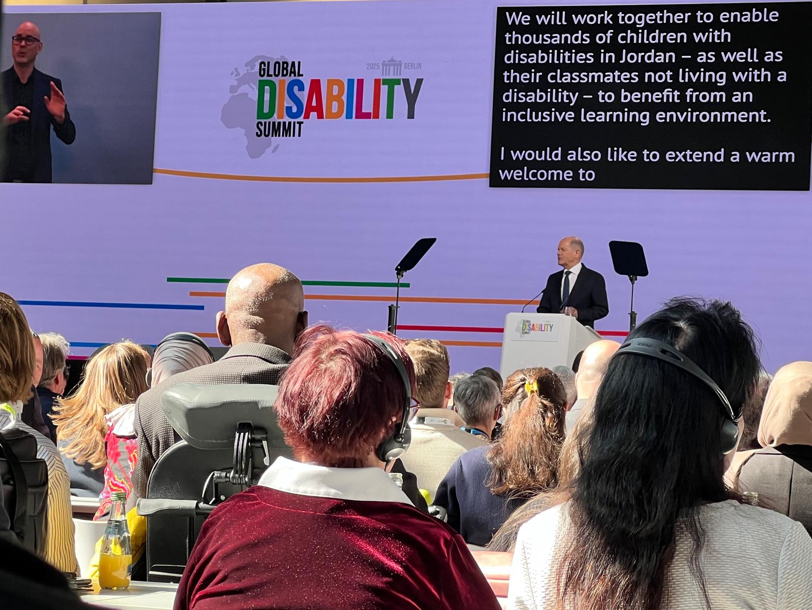 Olaf Scholz bei der Eröffnung des Global Disability Summit