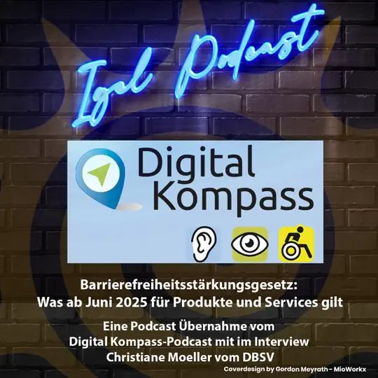 Cover der Episodes des IGEL-Podcast zum BFSG