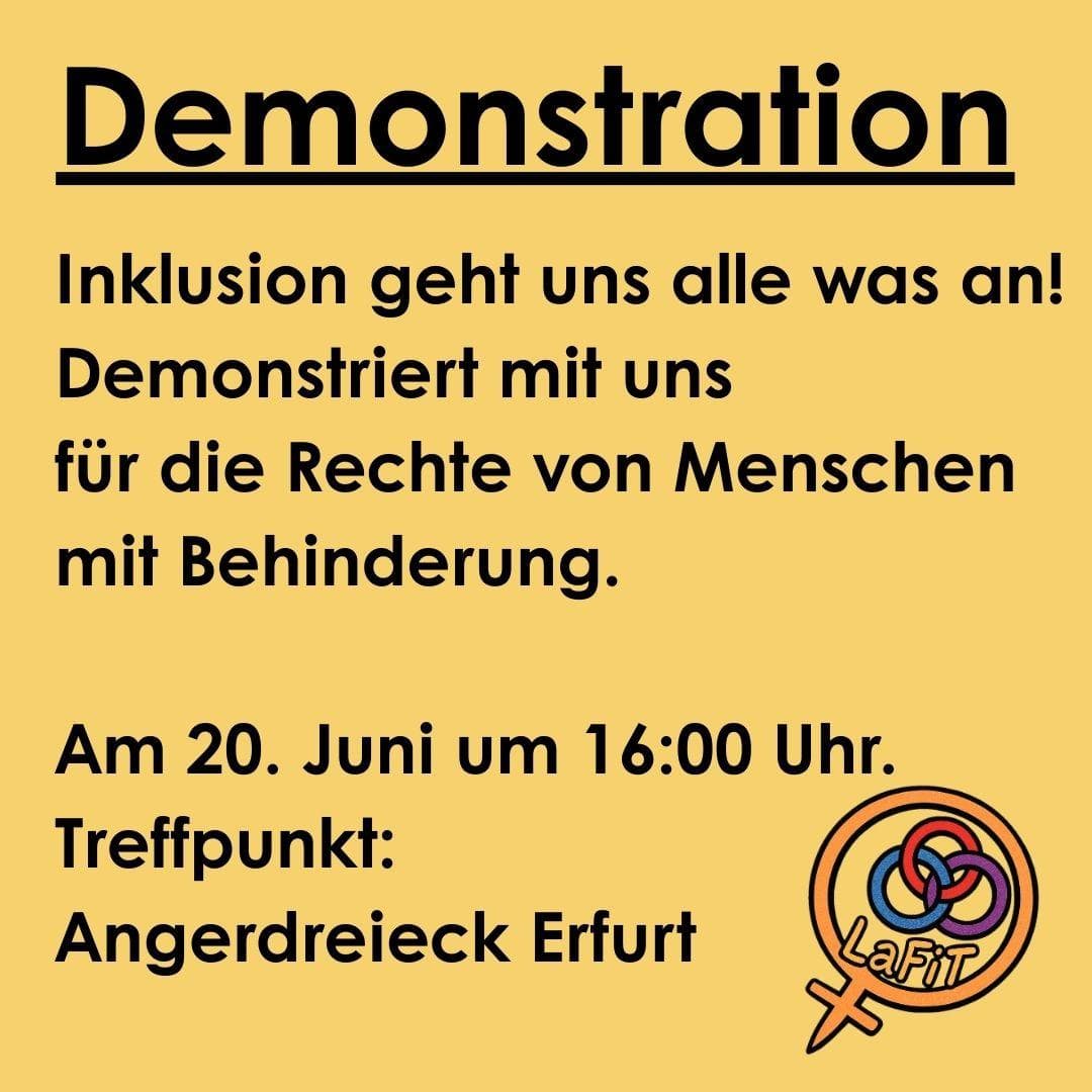Plakat für Kundgebung am 20. Juni 2025 in Erfurt