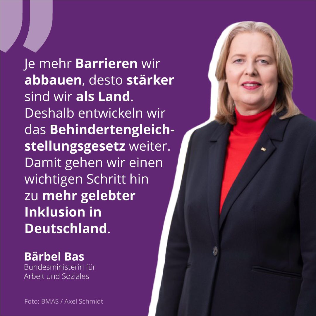 Sharepic von Bärbel Bas zur BGG Reform