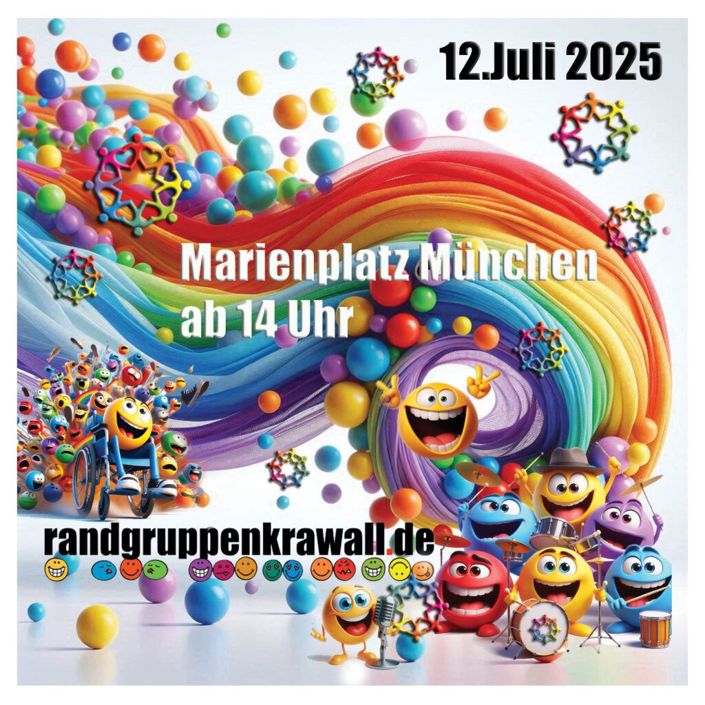 Plakat zum Randgruppenkrawall 2025
