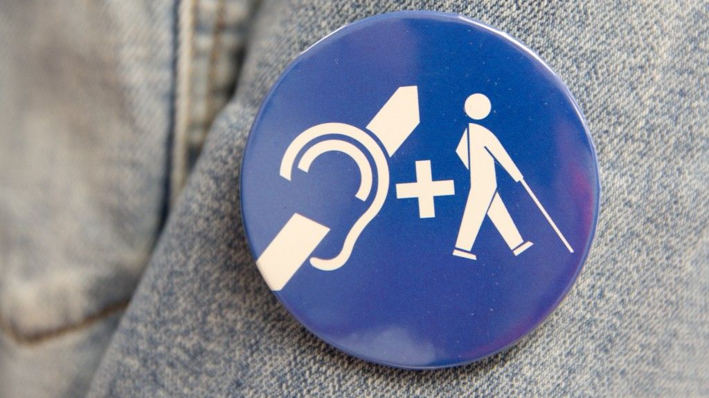 Zeichen für schwerhörig plus blind