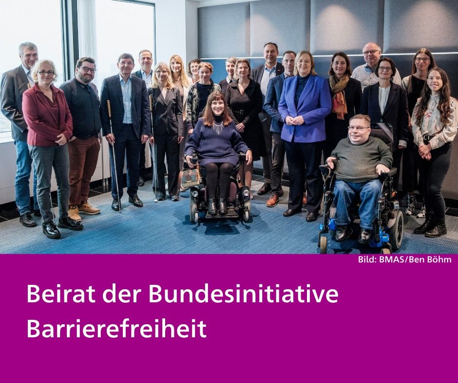 Bild von der Neukonstituierung des Beirats der Bundesinitiative Barrierefreiheit am 11.11.25