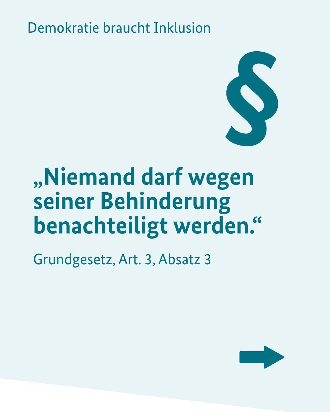 Sharepic zur Grundgesetzergänzung in Artikel 3 Abs. 3