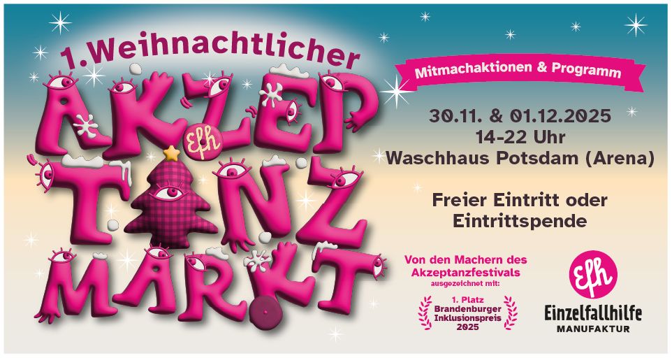 Plakat: Weihnachtlicher Akzeptanzmarkt in Potsdam