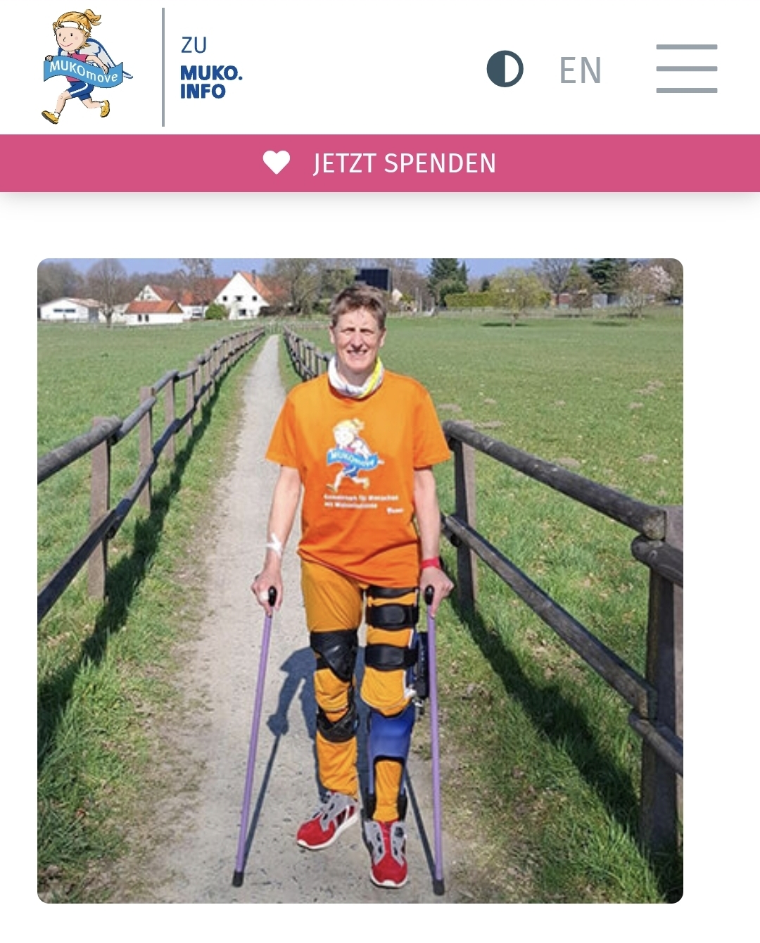 Screenshot Tina Deeken wirbt für den MukoMove 2026