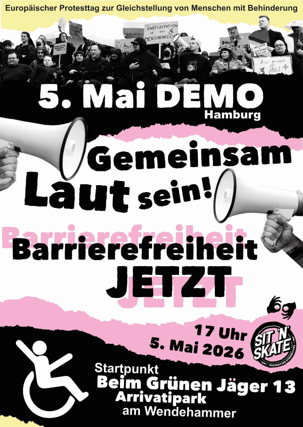 Plakat zur Demo am 5.5.2026 in Hamburg