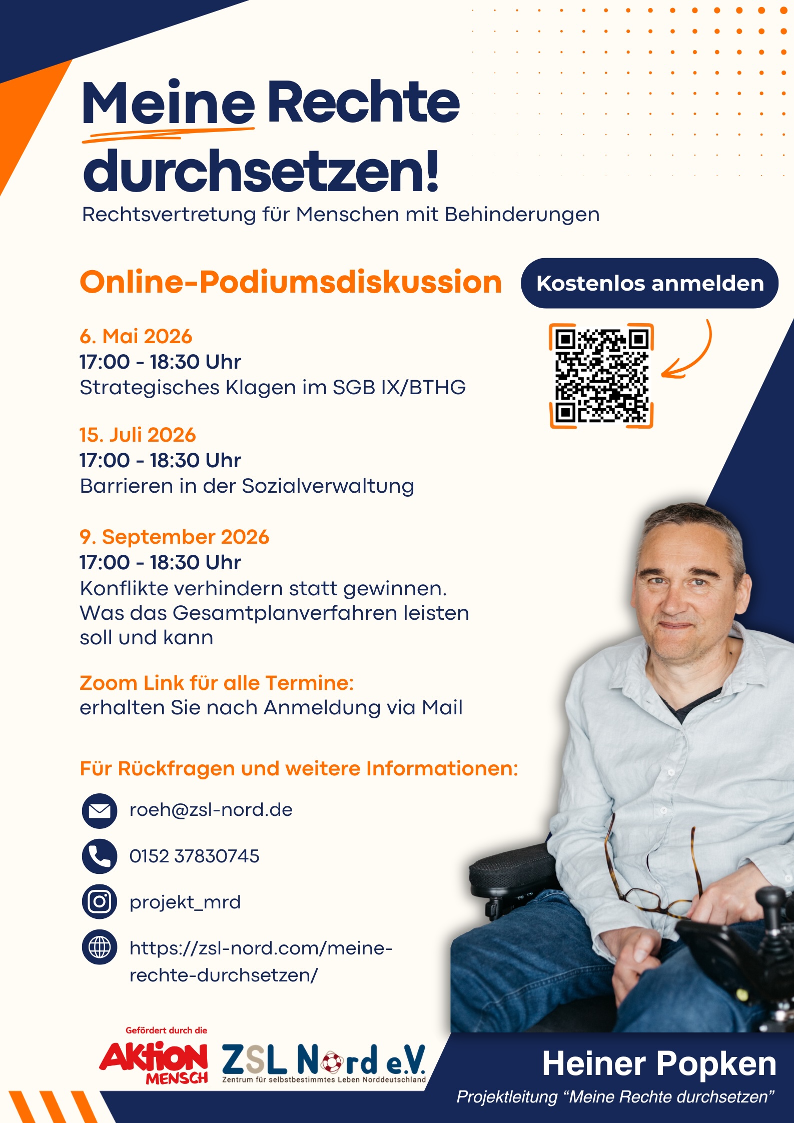 Poster zu den anstehenden Podiumsdiskussionen