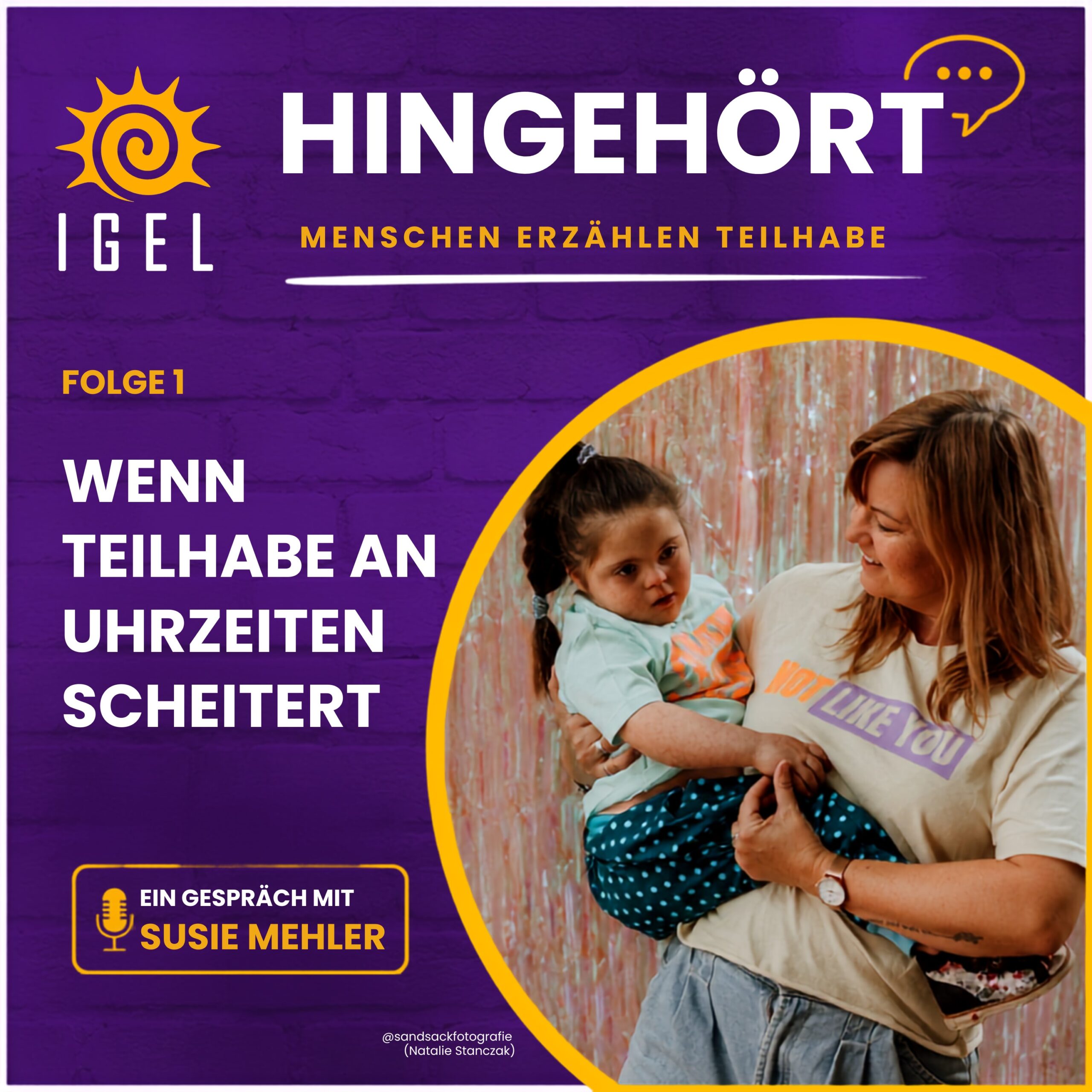 Cover der IGEL-Podcast-Reihe Hingehört mit Susie Mehler