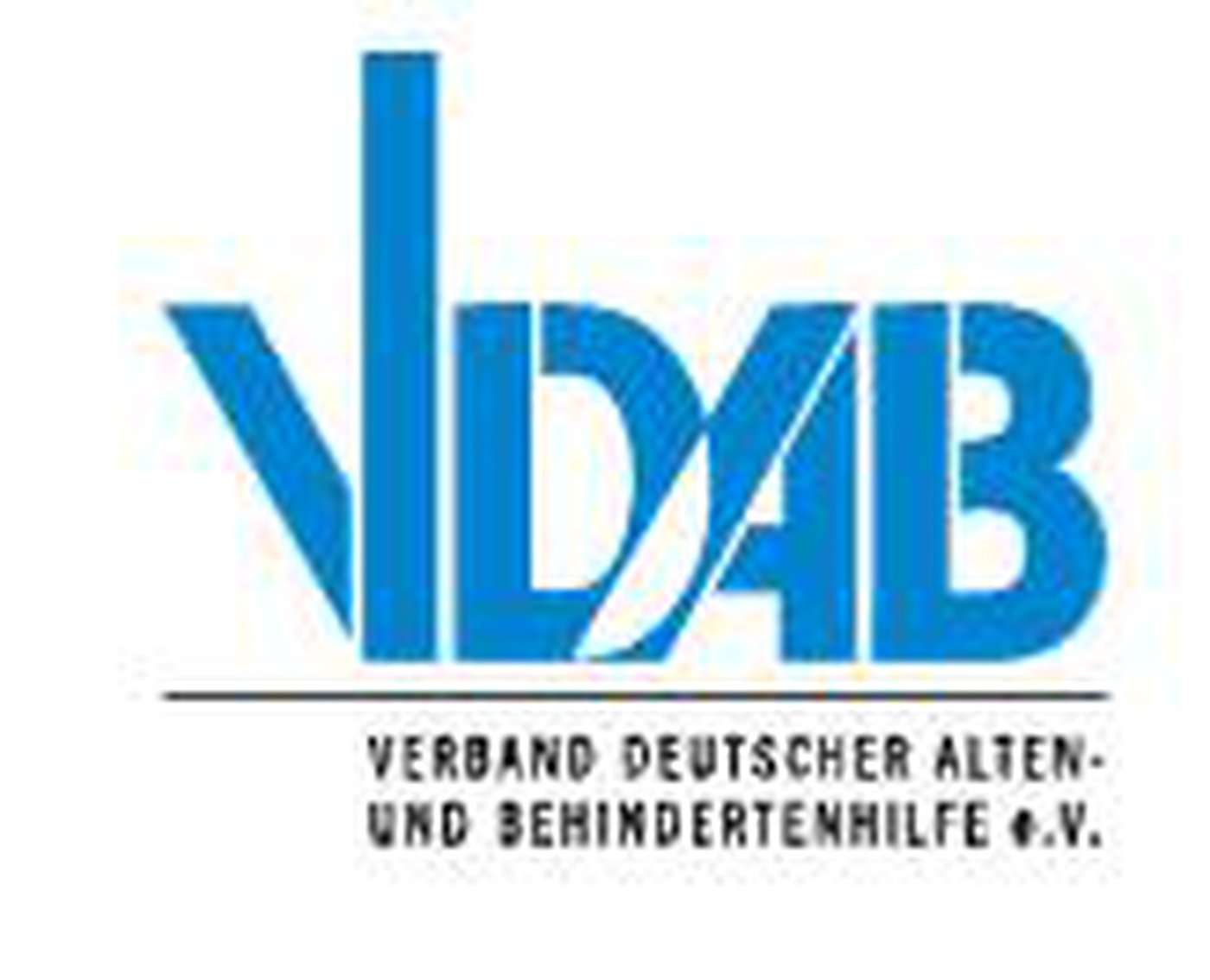 Blaue Buchstaben  VDAB darunter Querstrich und darunter der Name des Verbandes