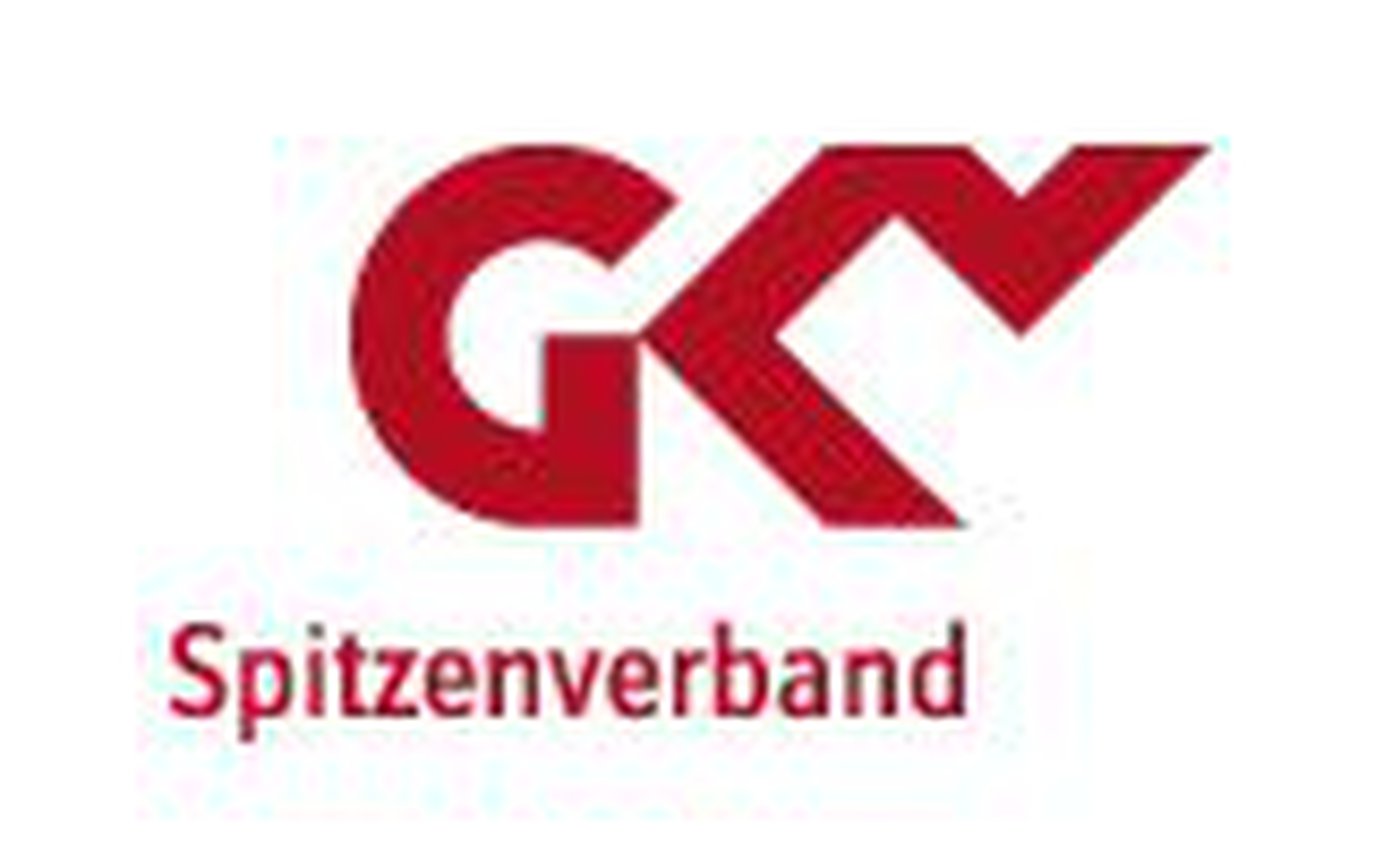 Rote Buchstaben GKV auf weißem Grund