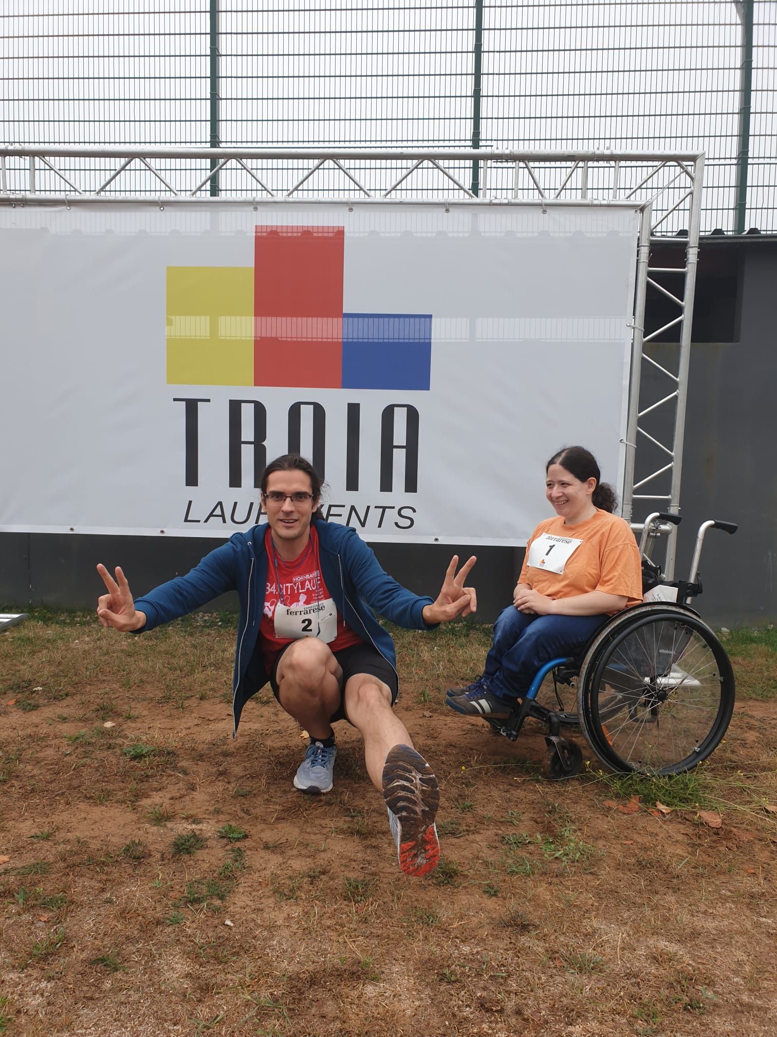 Stephan Riedl und Irene Alberti in ihrer Vorbereitung vor dem Lauf