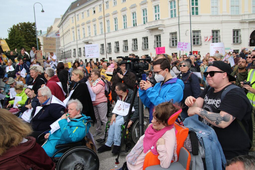 Protest für Menschenrecht und Inklusion in Wien
