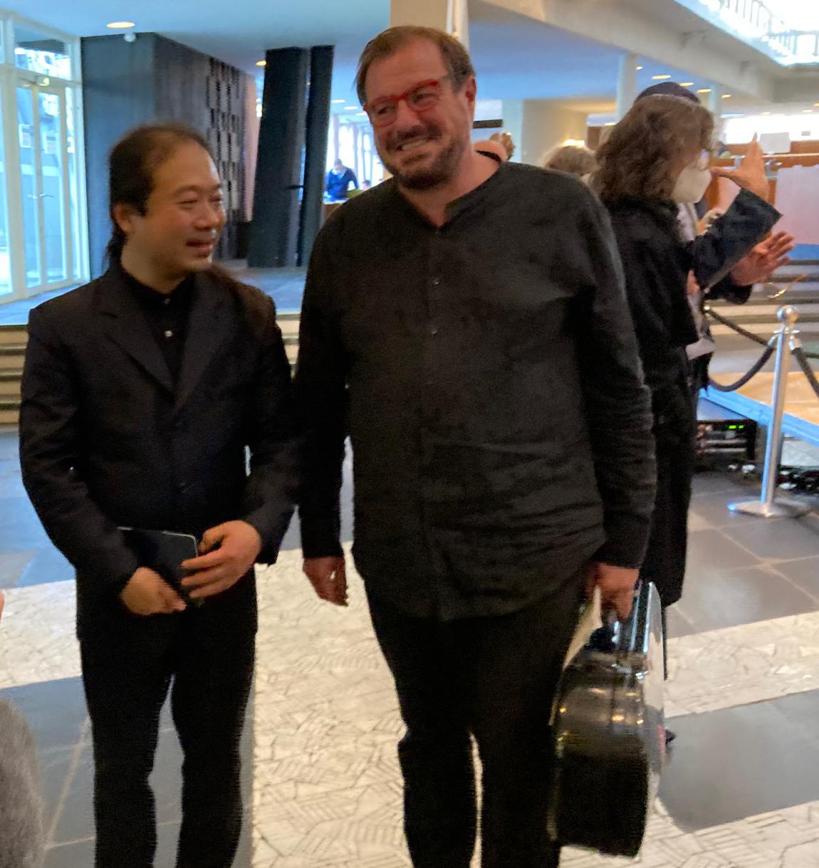 Wu Wei und Martin Stegner nach dem Konzert