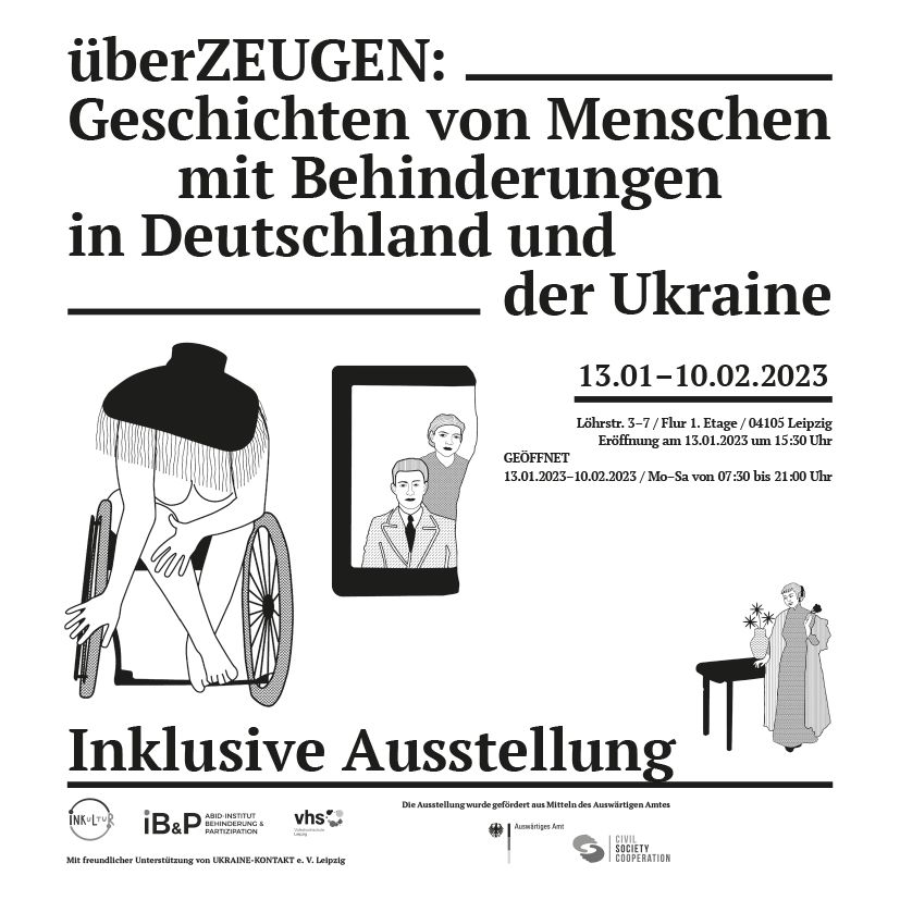 Plakat Ausstellungseröffnung in Leipzig
