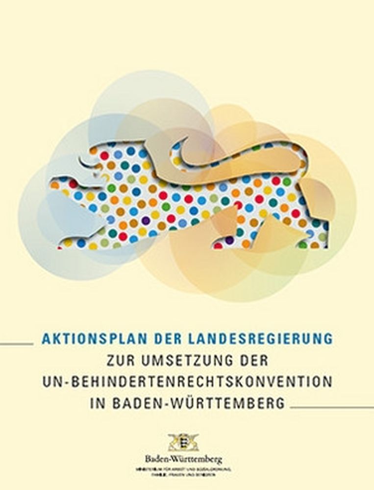 Stilisierter Löwe, de rmit bunten Punkten der Inklusion gefüllt ist.
