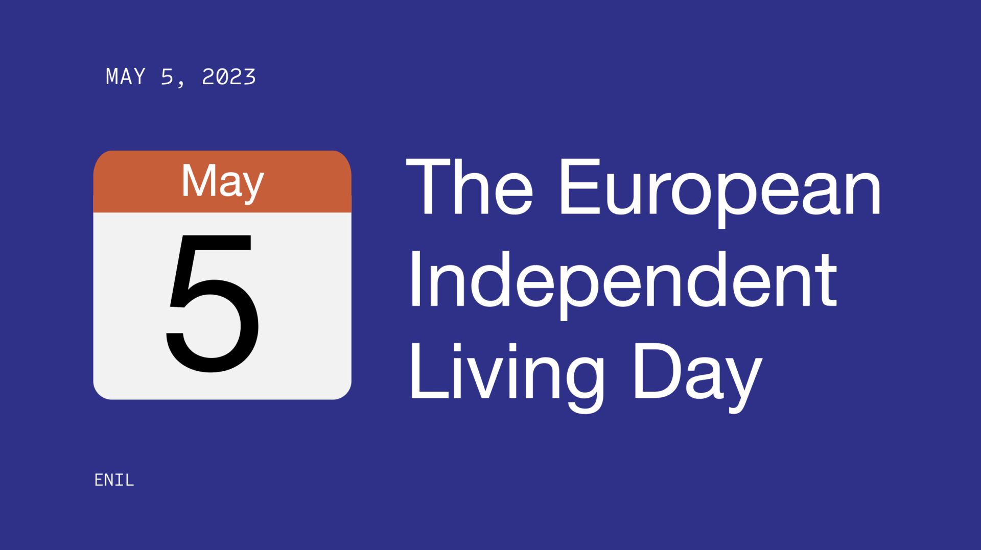 Logo: The European Independent Living Day am 5. Mai