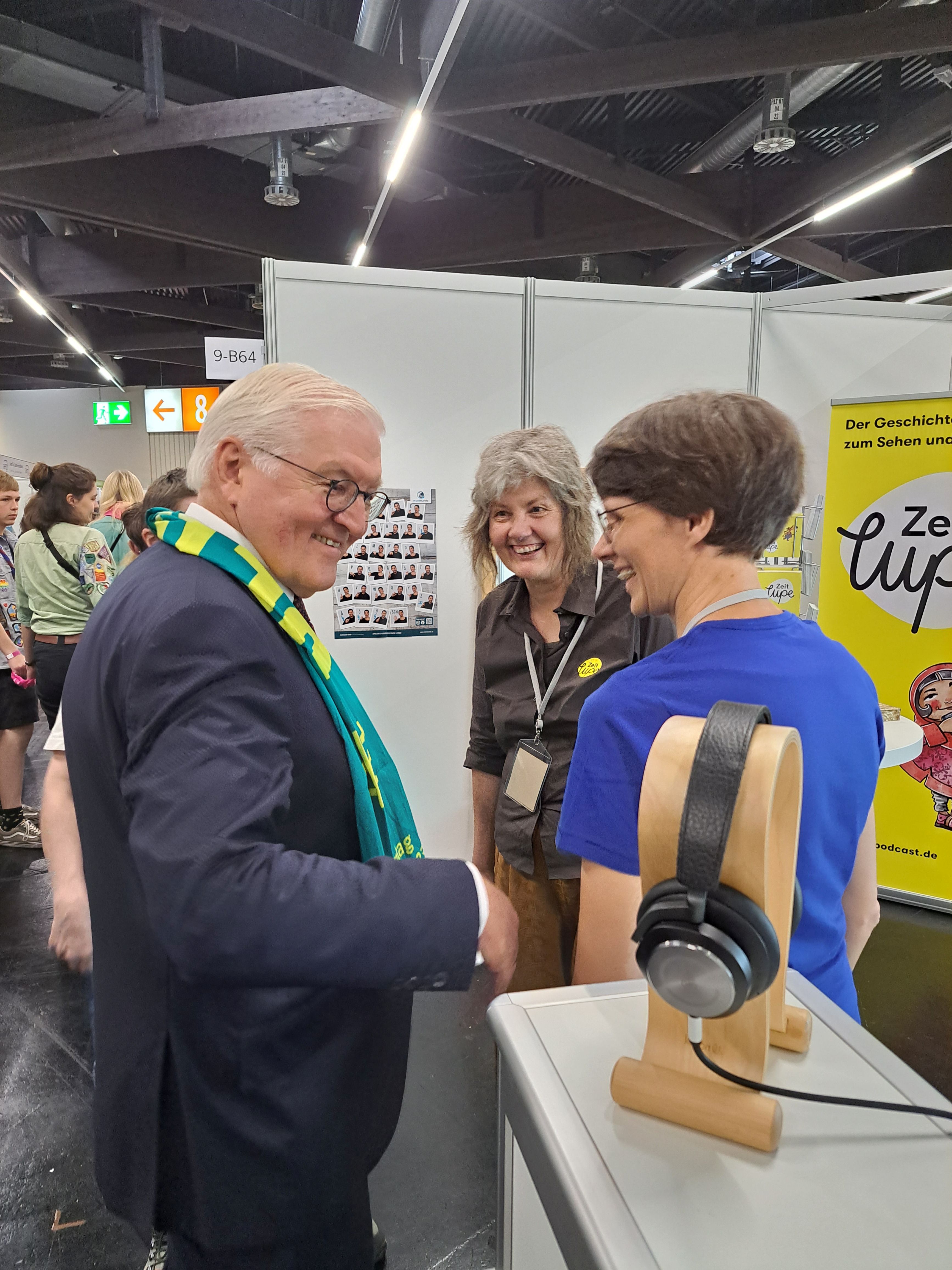 Bundespräsident am Zeitlupe-Stand
