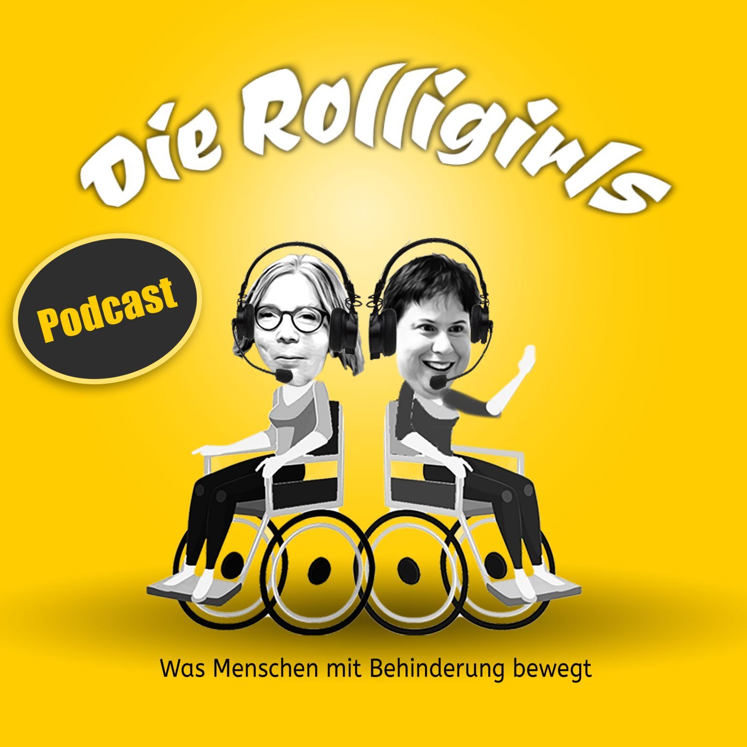 Sharepic zum Podcast Die Rolligirls - Was Menschen mit Behinderung bewegt