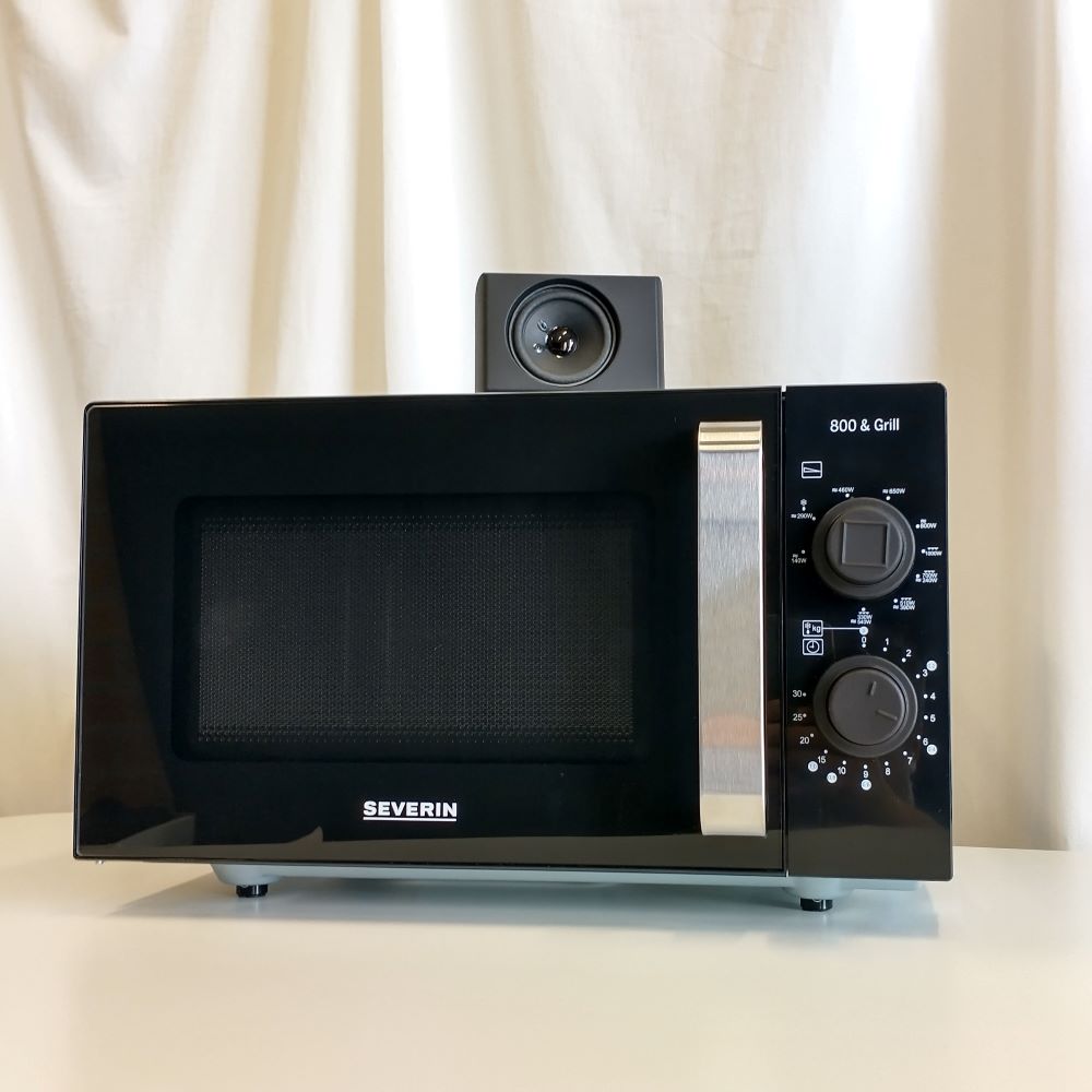 Ansicht der Mikrowelle mit Sprachausgabe