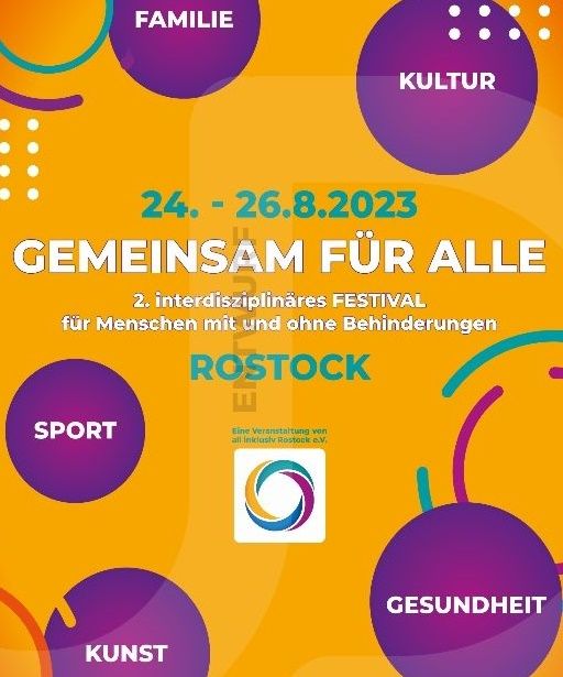 Plakat zum Festival Gemeinsam für Alle in Rostock