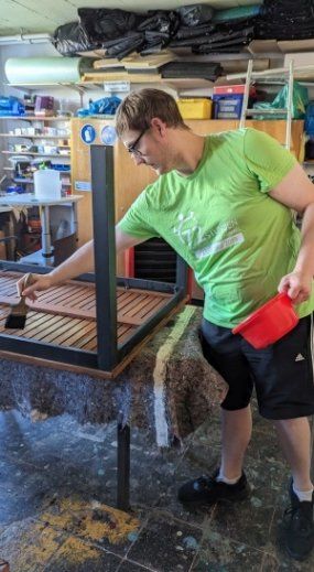 Dominik Dumanski bei der Arbeit