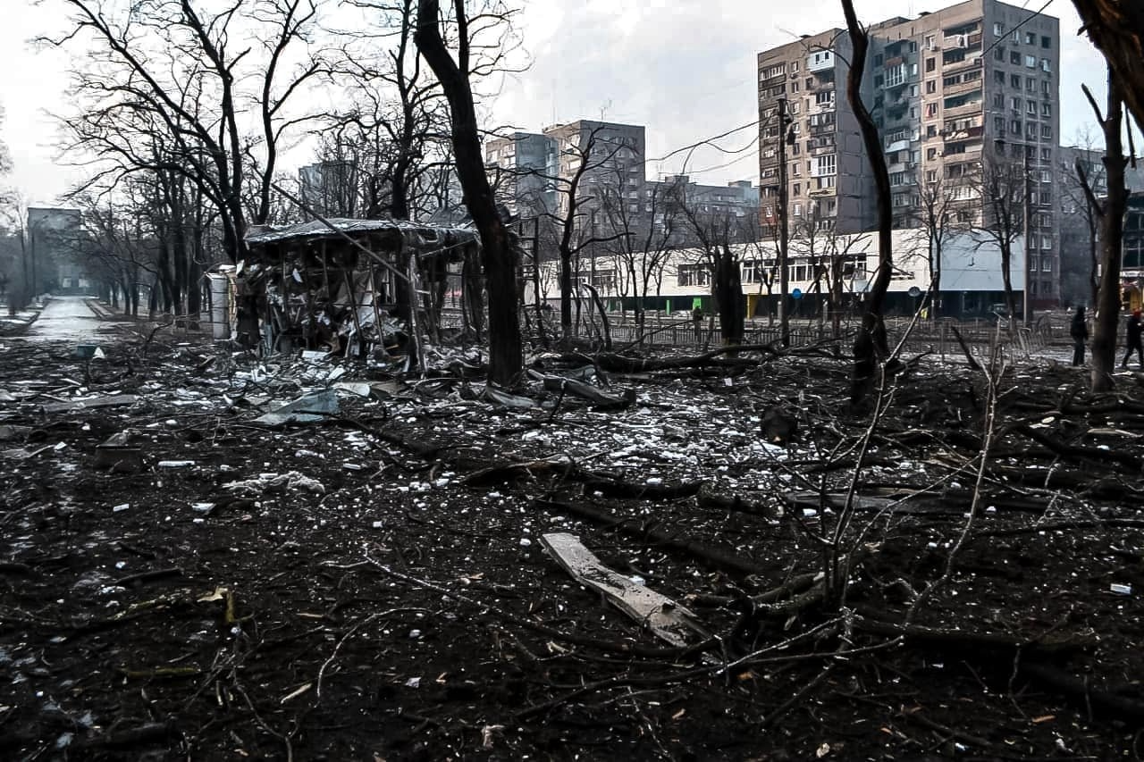 War damages in Mariupol, 12 March 2022 (01) von Ministry of Internal Affairs of Ukraine