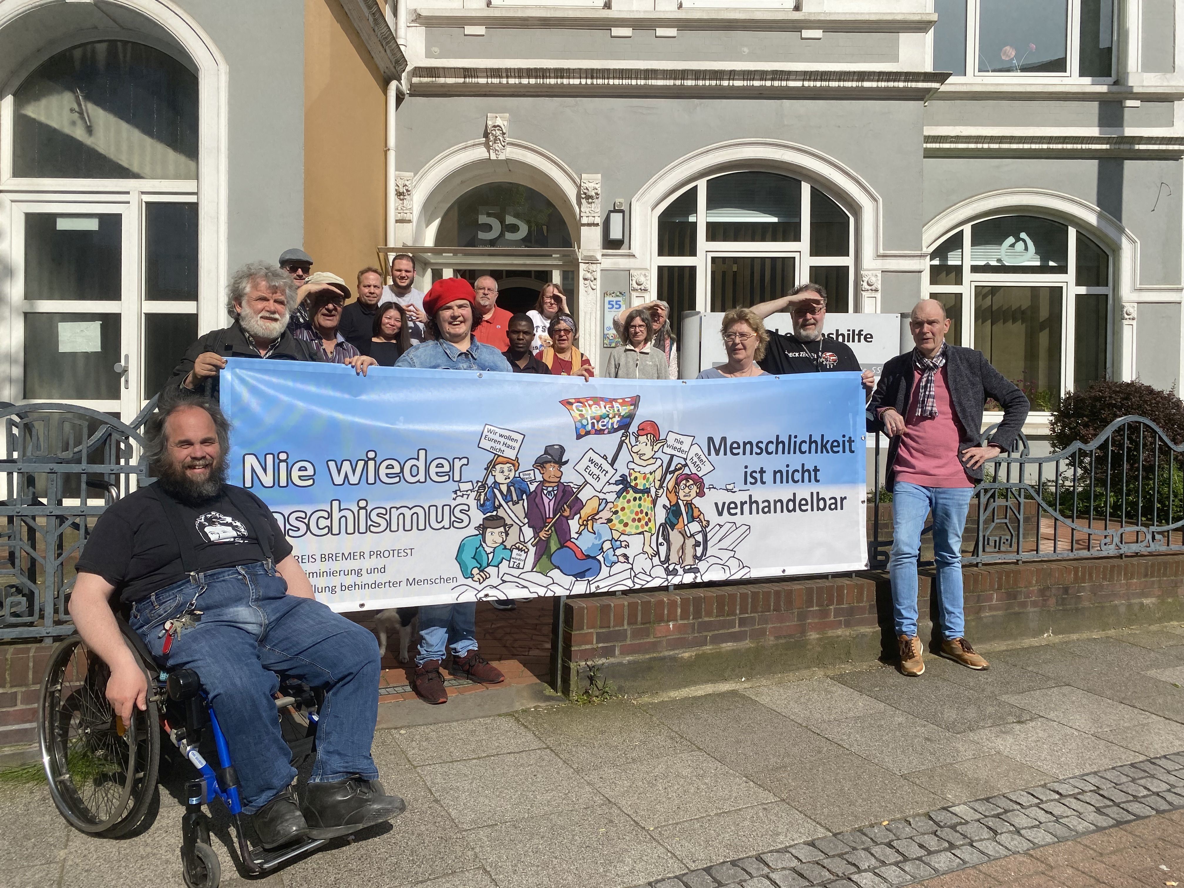 Banner zum Protesttag 2024 des Bremer AK Protest