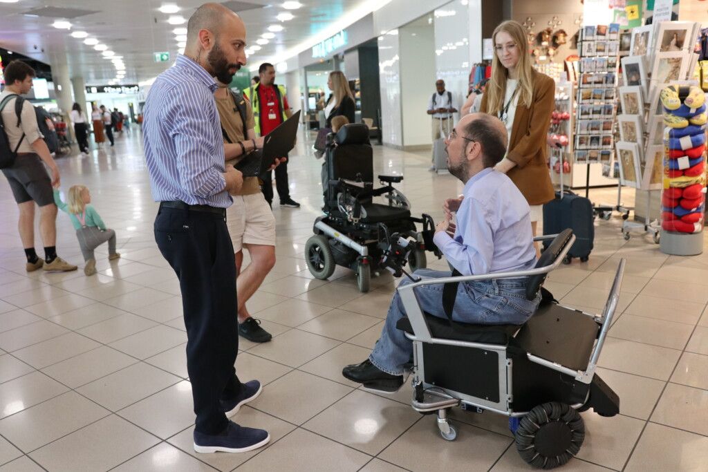 Bild vom selbstfahrenden E-Rolli-Test am Flughafen Wien