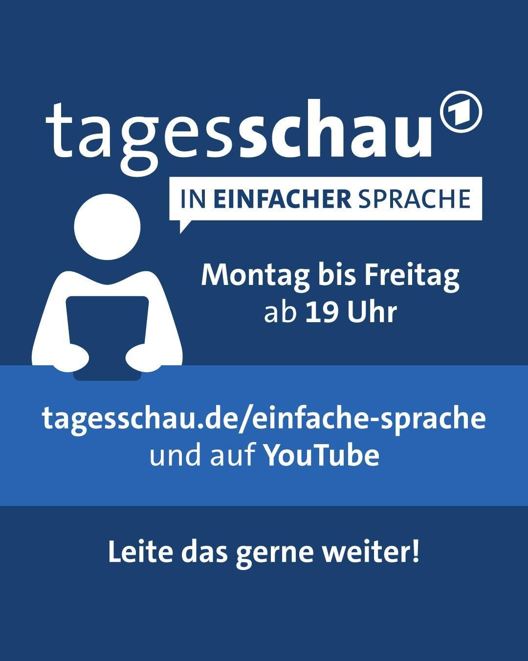 Sharepic zum Angebot der tagesschau in Einfacher Sprache