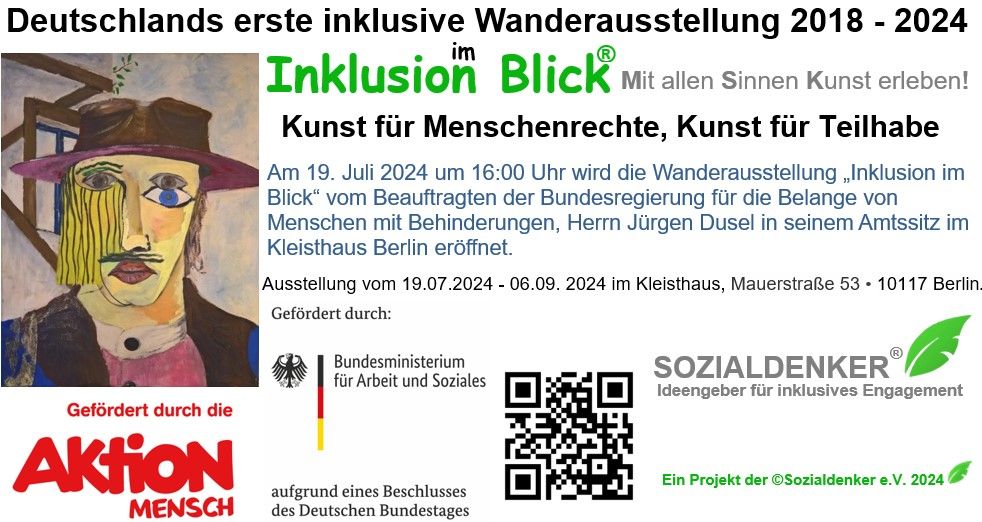 Plakat zur Ausstellung Inklusion im Blick