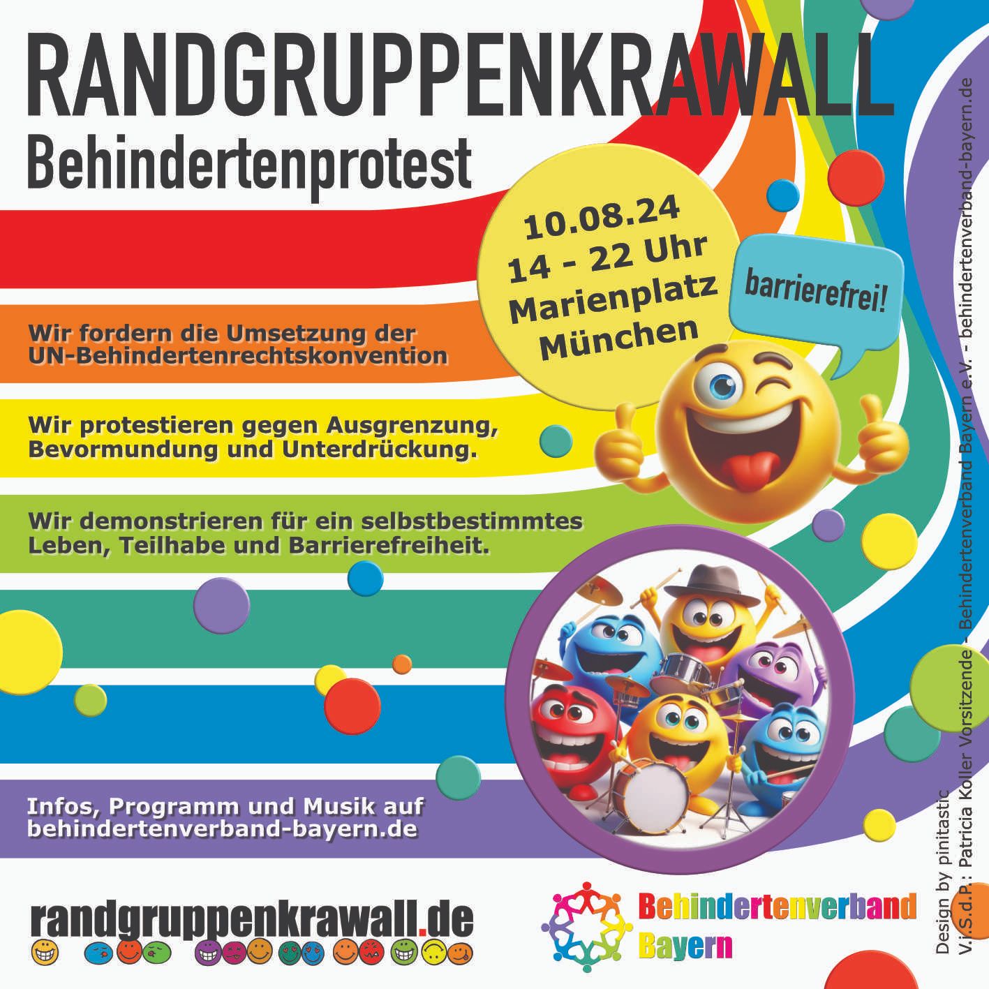 Plakat zum Randgruppenkrawall am 10.8.2024 in München